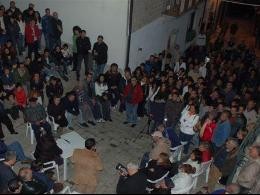 *Nella foto: la riunione serale di Bisaccia*