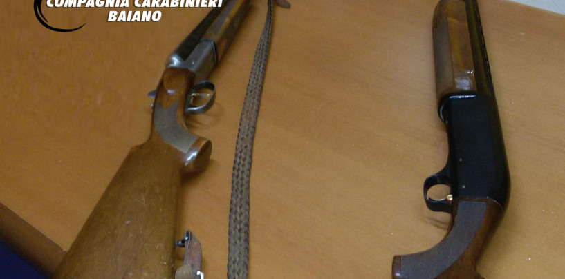 Detiene senza cautele due fucili: nei guai 60enne