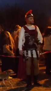 Felice D'Appolito nelle vesti del centurione romano