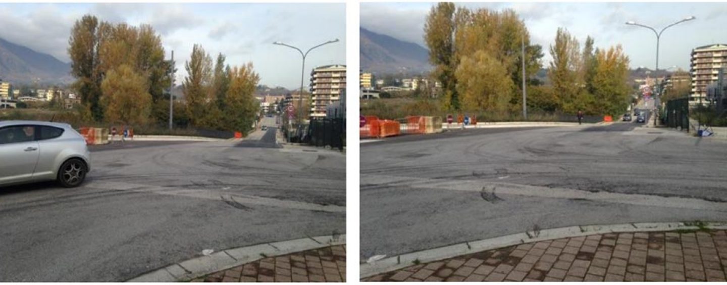 FOTO/ Riapre Via Moccia, collegamento strategico tra gli assi cittadini ed il campus scolastico