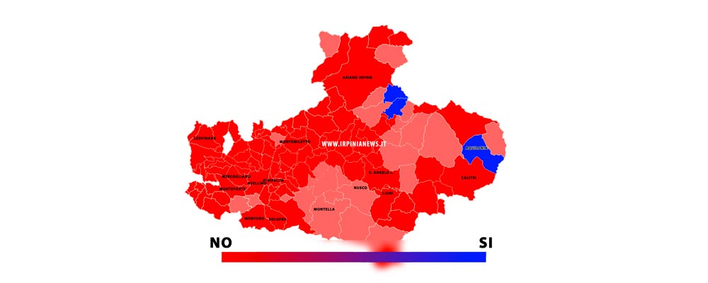 INFOGRAFICA/ Referendum, la mappa del voto in provincia di ... - Irpinia News
