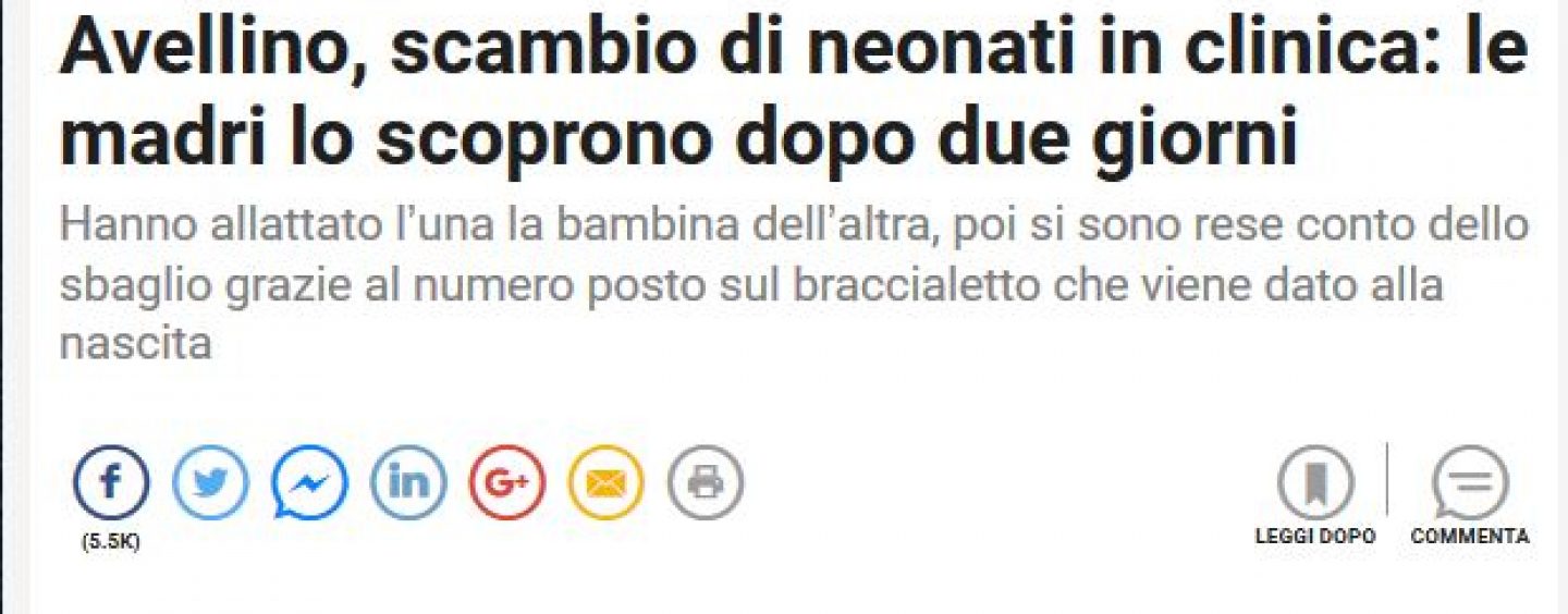 Scambio di neonati alla Malzoni, il caso sulla cronaca nazionale dopo il servizio di Irpinianews
