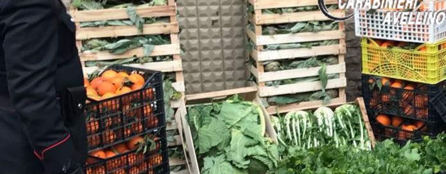 Sequestrati 350 chili di frutta e verdura, venditore multato e merce consegnata agli indigenti