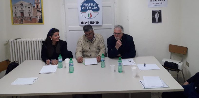 Amministrative 2019, ad Ariano si presenta “Fratelli d’Italia”