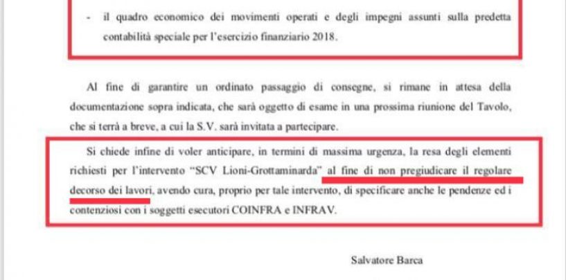 Lioni-Grottaminarda, il Commissario non ha mai inviato al Governo i documenti richiesti. Ecco le prove