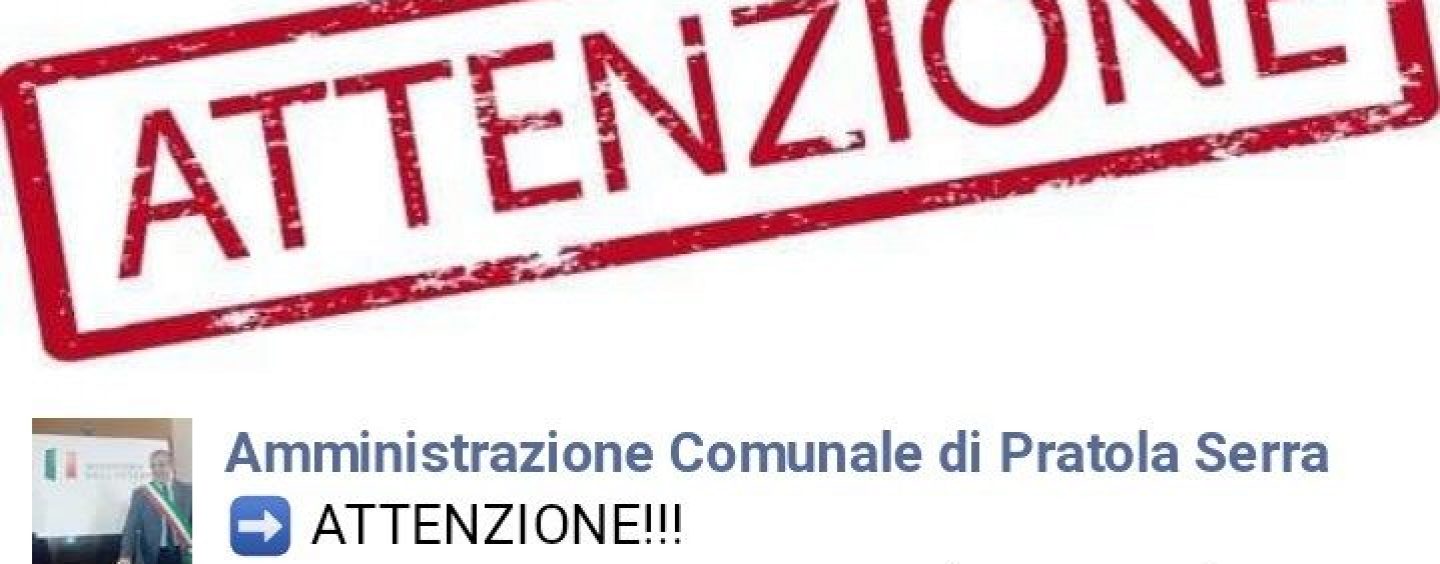 Chiede soldi per una parente ricoverata. Il sindaco di Pratola avvisa: “E’ una trappola”