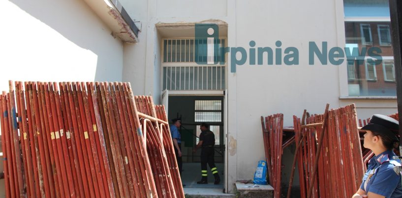 FOTO/ Liceo “Mancini”, via i sigilli per i lavori di messa in sicurezza della palestra