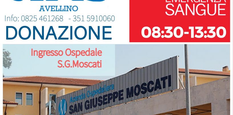 Emergenza sangue, gli orari dell’Avis Avellino per le donazioni