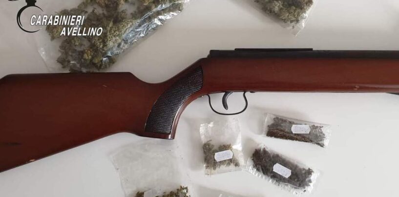 Montoro, in casa con 60 grammi di marijuana ed un fucile: denunciato