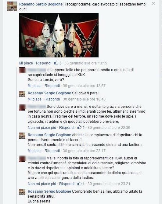 Il commento "incriminato"