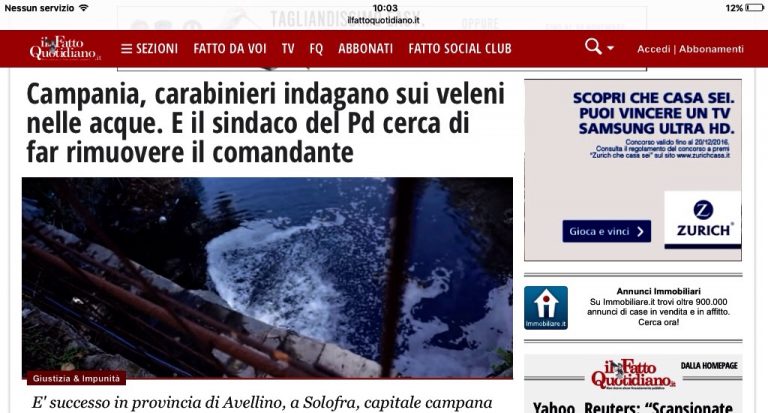 Scandalo a Solofra, in piena emergenza inquinamento Vignola ha tentato di far rimuovere il Comandante dei Carabinieri