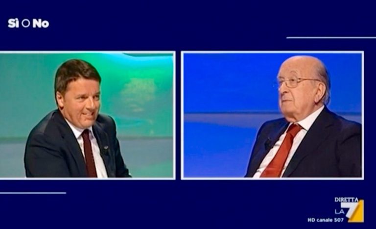 Renzi-De Mita, scintille in TV. Il leader di Nusco: “Io cambio partito? Tu amici”