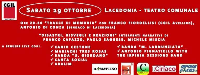 CGIL Irpina e artisti uniti per Accumoli, Amatrice e Arquata del Tronto