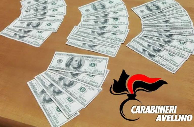 Pratola Serra, in banca con 3.500 dollari falsi: 30enne denunciato