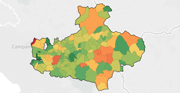 Rifiuti, la mappa della differenziata in Irpinia: capoluogo maglia nera