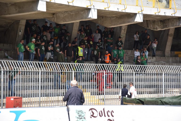 Ascoli-Avellino, paura sugli spalti per un tifoso biancoverde