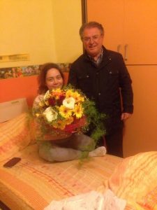 Il sindaco di Marzano di Nola, Trifone Greco, in compagnia di Michela