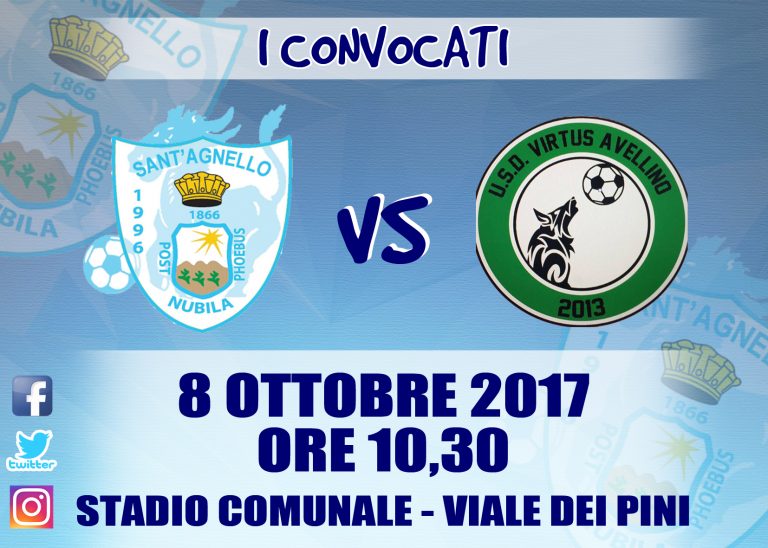 Eccellenza, Sant’Agnello-Virtus Avellino: i convocati di mister Russo