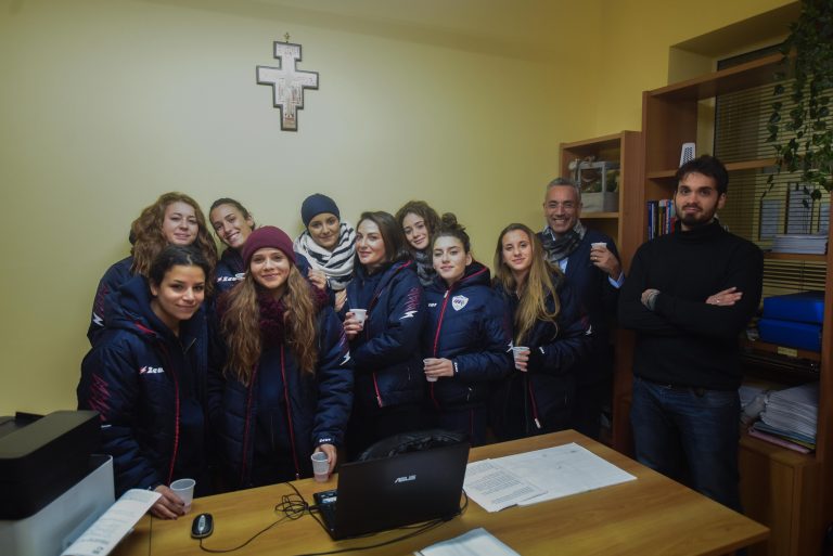 La Green Volley The Marcello’s in visita al Caf di Atripalda, in piazza Sparavigna