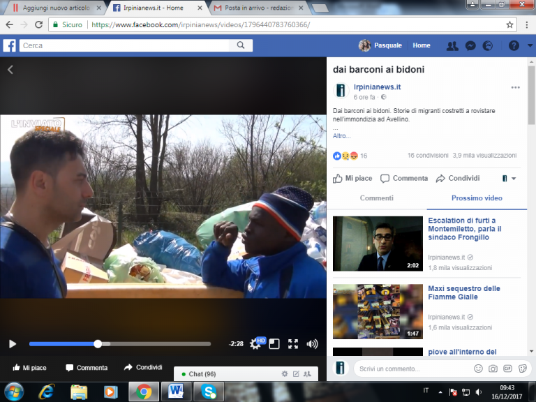 VIDEO/ Dai barconi ai bidoni: storie di migranti costretti a rovistare nell’immondizia ad Avellino