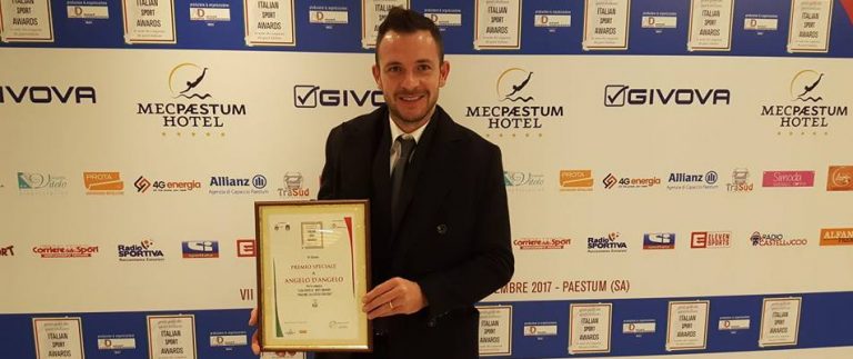 Avellino Calcio – D’Angelo premiato agli Italian Sport Awards