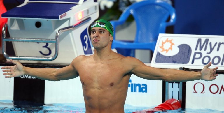 Il campione olimpico di nuoto Chad Le Clos ospite della Scandone in Champions
