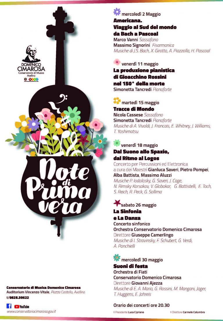 Conservatorio: al “Cimarosa” si fa festa sulle “note di primavera”. Il programma della rassegna