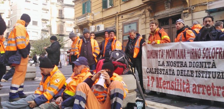 Diciassette mensilità arretrate: monta la protesta della Comunità Montana Irno-Solofrana