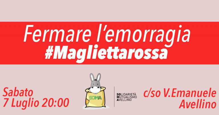 Una maglietta rossa in favore della solidarietà: il flashmob anche ad Avellino