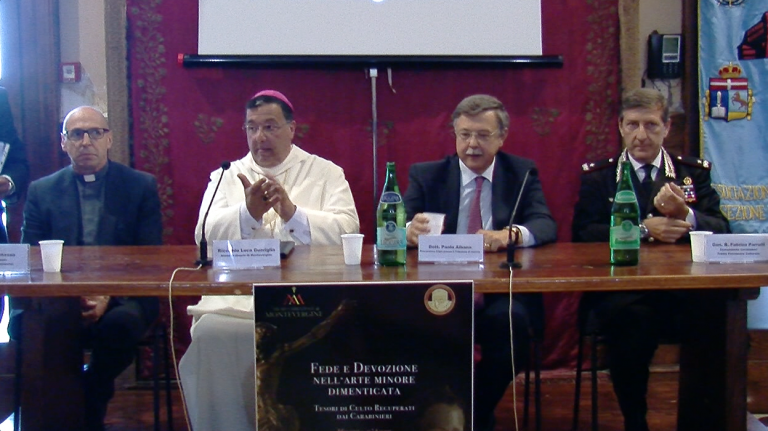 VIDEO/ Montevergine scrigno di tesori di culto recuperati dai carabinieri in sinergia con la Procura di Isernia