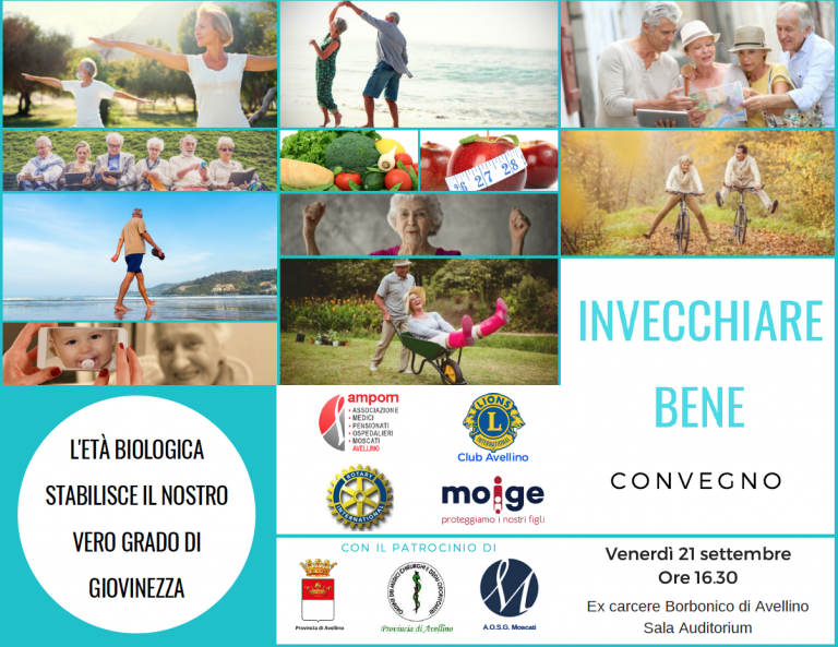 “Invecchiare Bene-L’età biologica stabilisce il nostro vero grado di giovinezza”: convegno al Carcere Borbonico