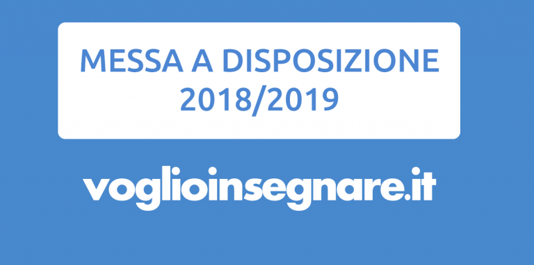 Messa a disposizione sostegno: ecco come candidarsi