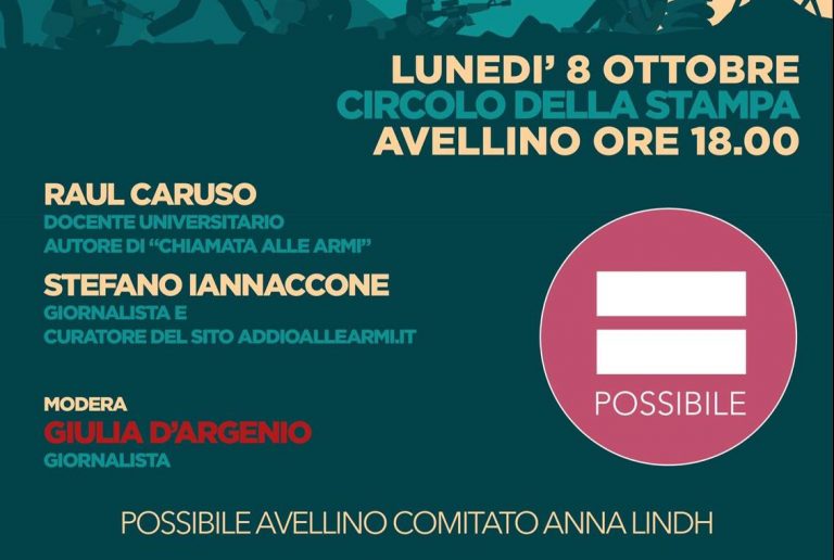 “Addio alle armi”, confronto di “Possibile” al Circolo della Stampa