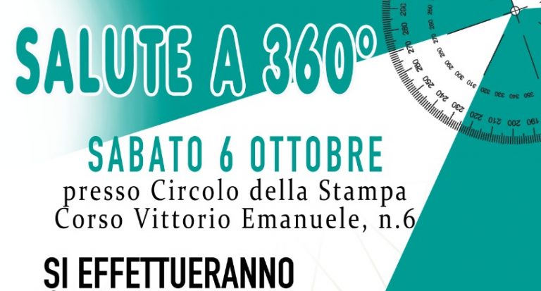 “Salute a 360°”, l’evento sabato al Circolo della Stampa di Avellino
