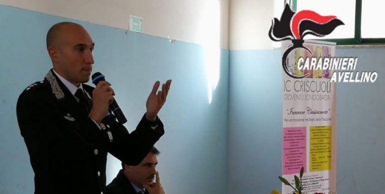 Cultura della legalità, i Carabinieri incontrano gli alunni del “Criscuoli”