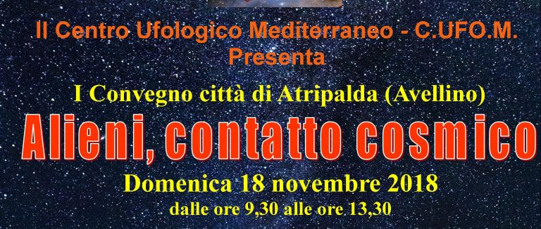 Alieni e ufo, testimonianze eccezionali nel convegno di Atripalda