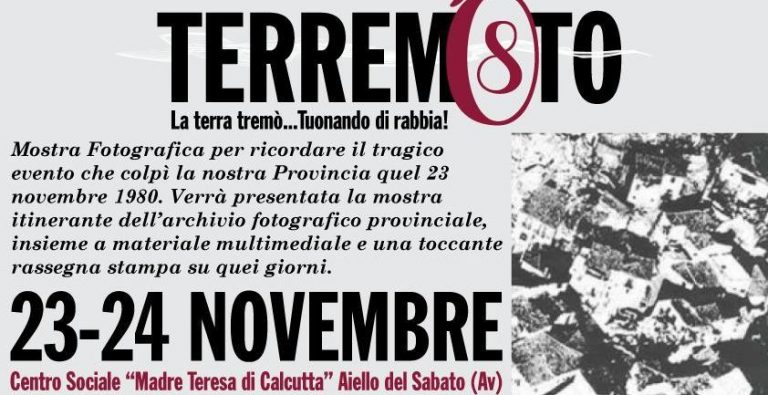 “Terremoto ’80”, mostra fotografica ad Aiello del Sabato