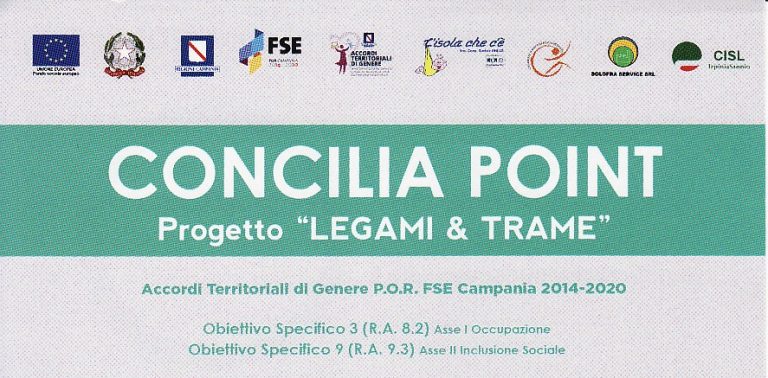 Progetto Legami e trame: continua l’attività dei Concilia Point a sostegno delle donne