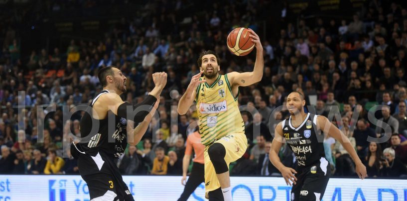 Sidigas, i playoff si allontanano. Il derby del Sud se lo aggiudica l’Happy Casa Brindisi