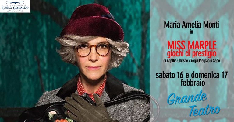 “Miss Marple” il giallo di Agatha Christie va in scena al Gesualdo