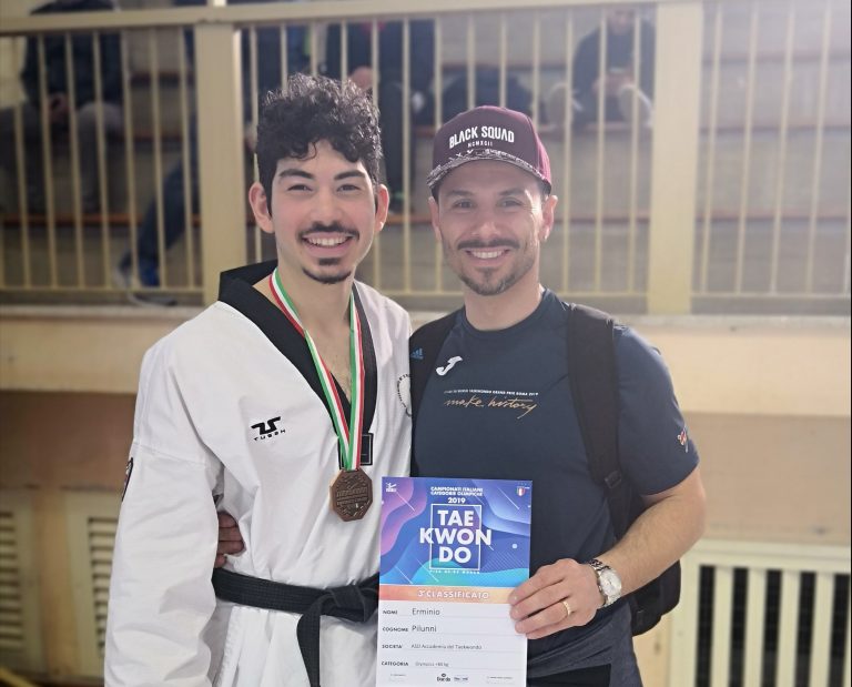 Taekwondo Campionati italiani, l’irpino Ermino Pilunni conquista il podio tricolore