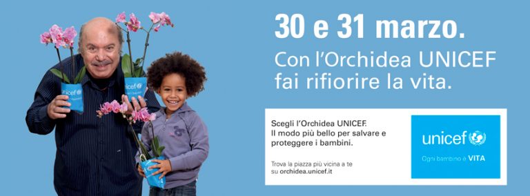 Torna l’Orchidea dell’Unicef in 2.400 piazze, con Lino Banfi per salvare i bambini malnutriti