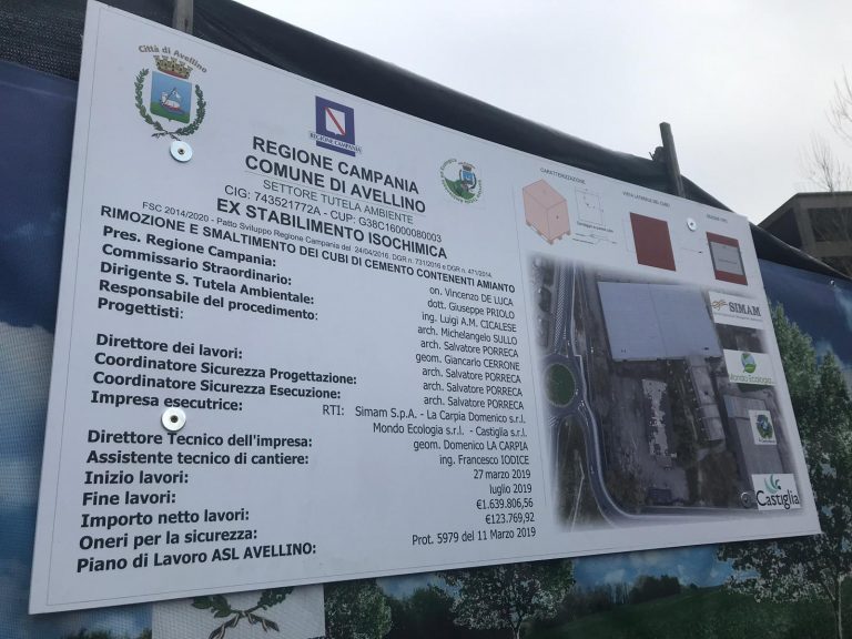 Bonifica ex Isochimica. “Ora tocca ai capannoni”