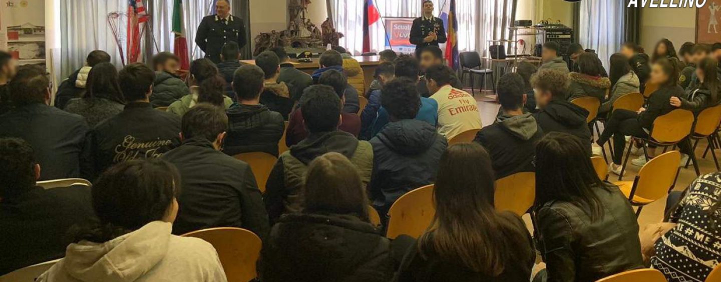 “Cultura della legalità”, i Carabinieri ne parlano con gli studenti dell’I.I.S.S di Grottaminarda