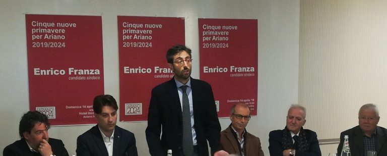 Ariano verso il voto, il centrosinistra presenta Enrico Franza: “Uniti per vincere”