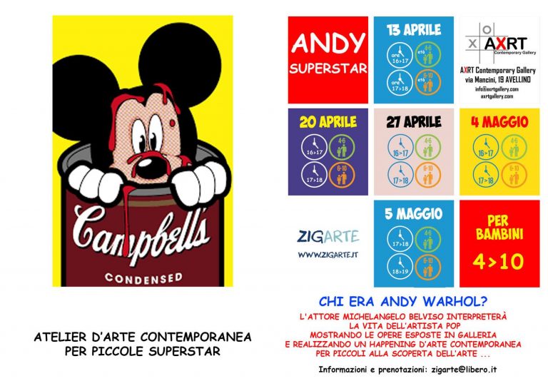 Arte, bambini dai 4 ai 10 anni in galleria guidati da… Andy Warhol