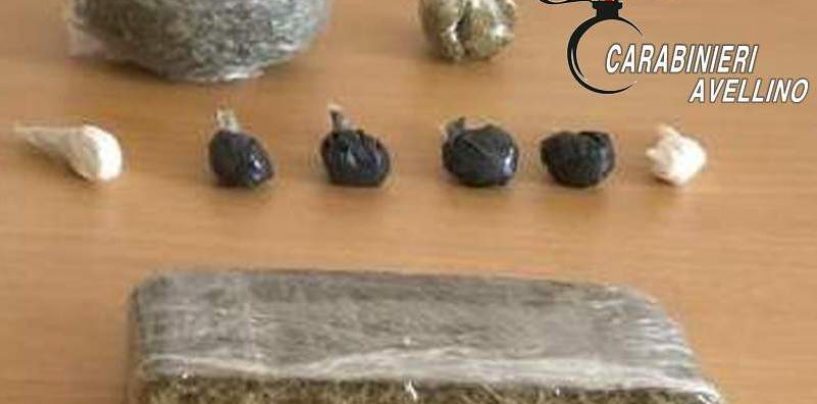 Coca, hashish e marijuana: in manette un 33enne di Calitri. Sequestrate 6 dosi pronte per lo spaccio