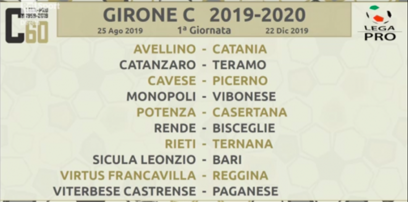 Avellino-Catania al debutto: sorteggiato il girone dei lupi in Serie C