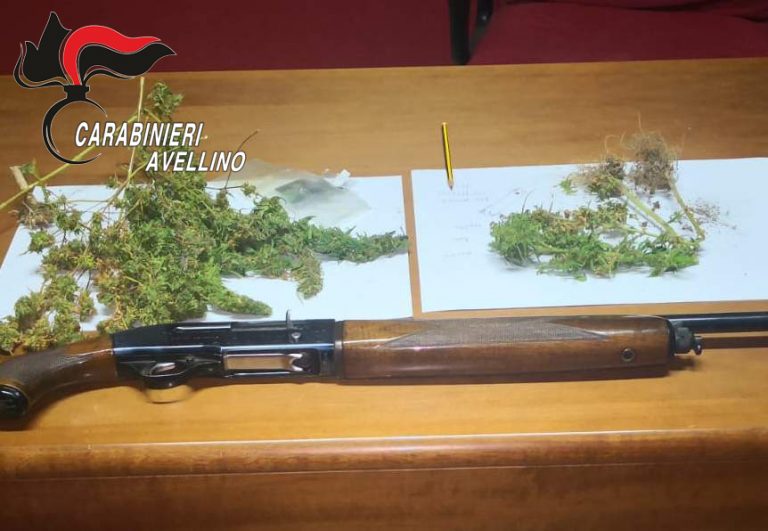 Marijuana e fucile in casa, 30enne di Summonte ed un suo familiare finiscono nei guai