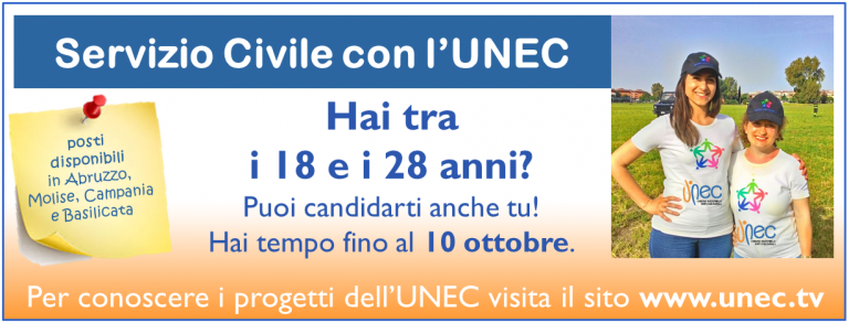 Servizio Civile Universale, 66 posti disponibili con l’Unec. Candidature entro il 10 ottobre
